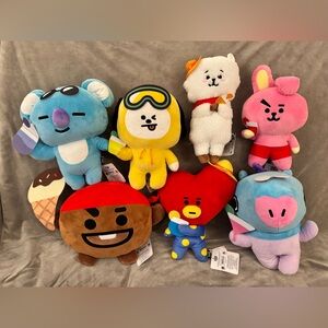 BTS BT21 Plush Toy Set - Colorful Characters